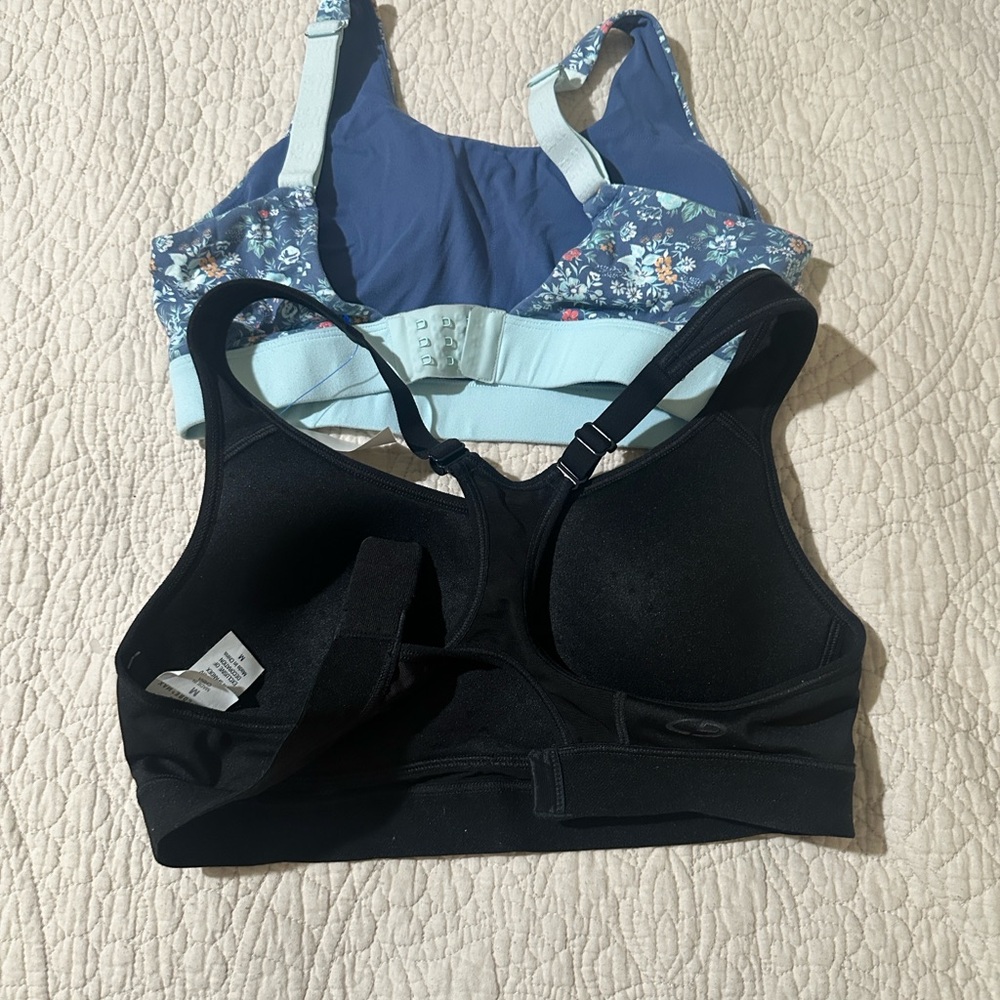 Champion Black and Blue Floral Sports Bras